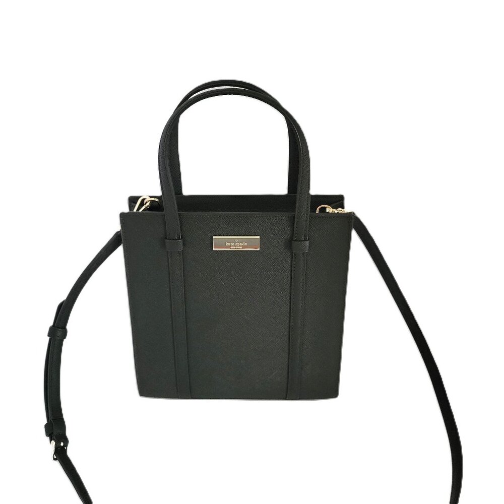 Kate Spade KI926 Kenzie Limited Saffiano PVC Small Tote Crossbody Handbag Black